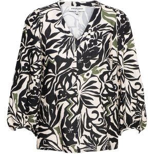 &CO - Top - Licht Uitlopend - Allover Dessin - 55% Viscose - 45% Katoen
