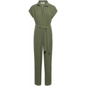 &Co Woman rechtvallend jumpsuit olijfgroen
