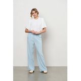 &Co Woman - Wijde Broek - Blauw - 100% Lyocell