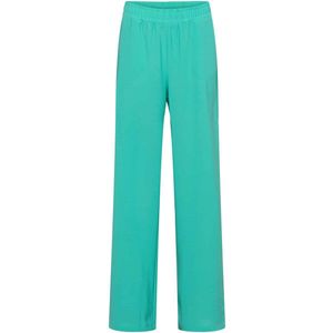 &Co Woman - Casual Broek - Turquoise - Rechte Pasvorm - Normale Taille
