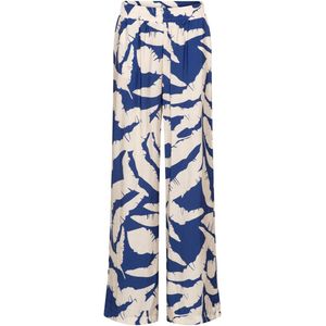 &Co Woman - NADINE BANANA LEAF - Broek - Blauw - Lang Model