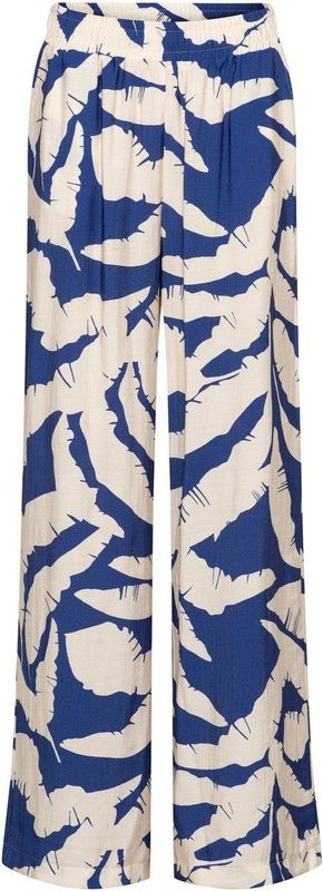 &Co Woman - NADINE BANANA LEAF - Broek - Blauw - Lang Model