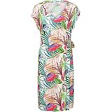 &Co Woman - LIZZY MULTI LEAF - Midi Jurk - Multi - Korte Mouwen