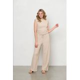 &Co Woman - Wide Leg Regular Waist Broek - Beige