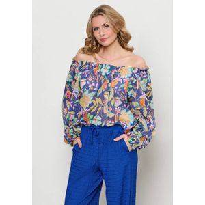 &Co Woman - Wide Leg - Casual Broek - Blauw - Regular Waist