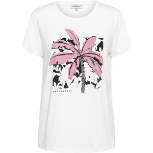 T-shirt - Geplaatste Print - Korte Mouw - Ronde Hals - 50% Modal - 50% Katoen
