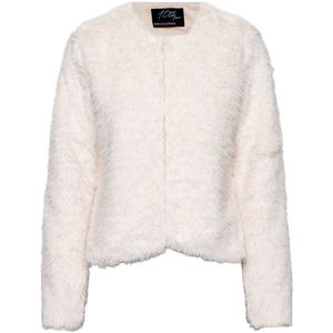 &Co Woman - Monaco - Leren Jasje - Fake Fur - Gevoerd - Ronde Hals - Lange Mouw