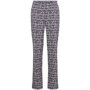 Andco woman - Pantalon Patrice Graphic Travel - Navy Multi - Met All-over Print