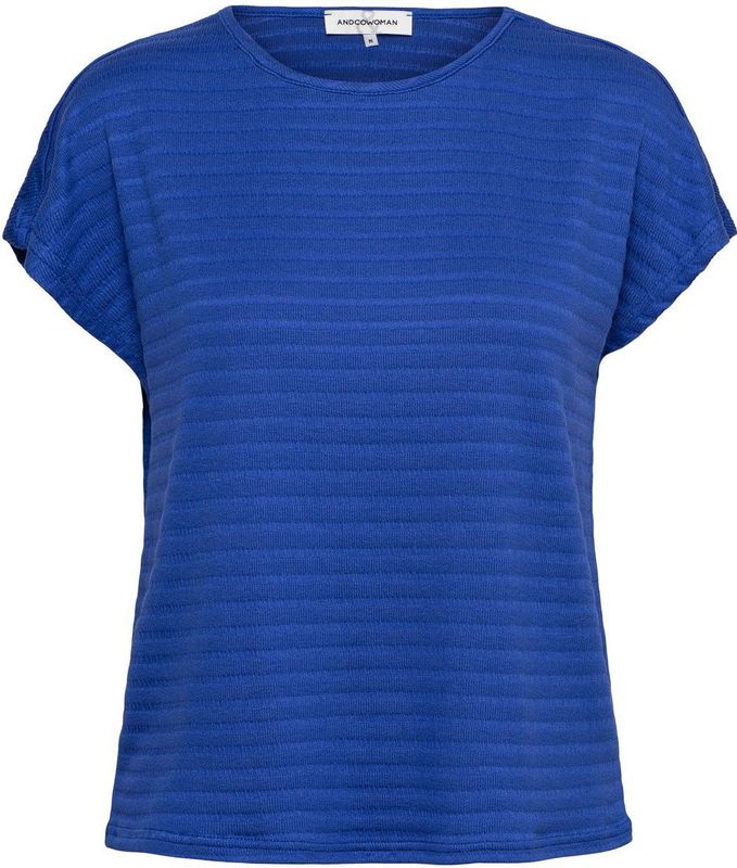 &Co Woman - Rozan - Shirt - Korte Mouwen - Ronde Hals