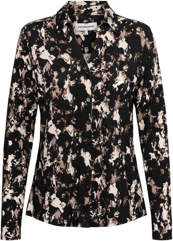 &Co Woman - VAYEN ROCK - Blouse - Multi - Met Kraag en Knopen