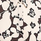 Andco woman - Lotte BL390 - Blouse - Chocolate Multi - Bloemenprint