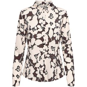 Andco woman - Lotte BL390 - Blouse - Chocolate Multi - Bloemenprint