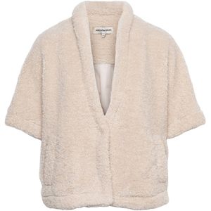 Andcowoman - Carly - Vest - Beige - Fancy Teddy Kwaliteit - Korte Mouwen