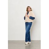 Andcowoman - Carly - Vest - Beige - Fancy Teddy Kwaliteit - Korte Mouwen