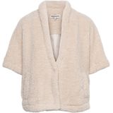 Andcowoman - Carly - Vest - Beige - Fancy Teddy Kwaliteit - Korte Mouwen