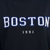 &Co Woman - Artwork Sweatshirt Hoodie - Blauw - Oversized - Katoen