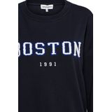 &Co Woman - Artwork Sweatshirt Hoodie - Blauw - Oversized - Katoen