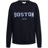 &Co Woman - Artwork Sweatshirt Hoodie - Blauw - Oversized - Katoen