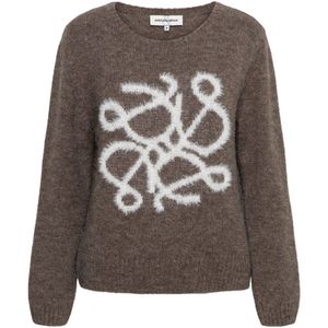 &Co Woman - Bilal - Pullover - Chocolate - Lange Mouw