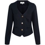 &Co Woman - Blauw - Blazer - Kort Model - V-hals - Punta-kwaliteit