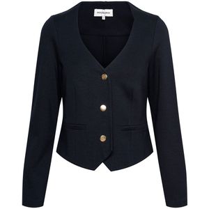 &Co Woman - Blauw - Blazer - Kort Model - V-hals - Punta-kwaliteit