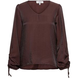 Andco woman - Marbelle - Dames Shirt - Chocolate - XL