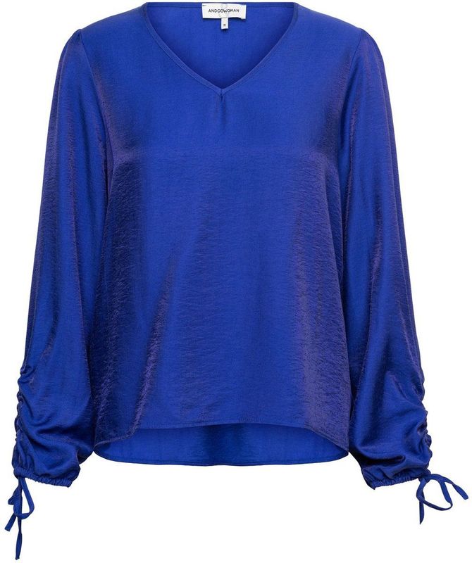 MARBELLE - IB-Iris - Dames Shirt - Iris - Luxe Satijnlook