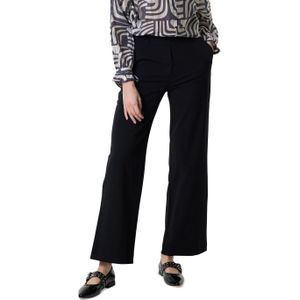 &Co Woman - PATRICE - Straight Fit Pantalon - Zwart - Travelstof