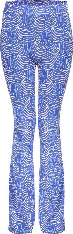 Geisha Meisjes flair broek - kobalt zebra
