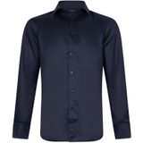Cavallaro Napoli - Slim Fit Overhemd - Donkerblauw - Twill