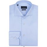 Cavallaro Napoli - Lichtblauw - Slim Fit Overhemd - Twill