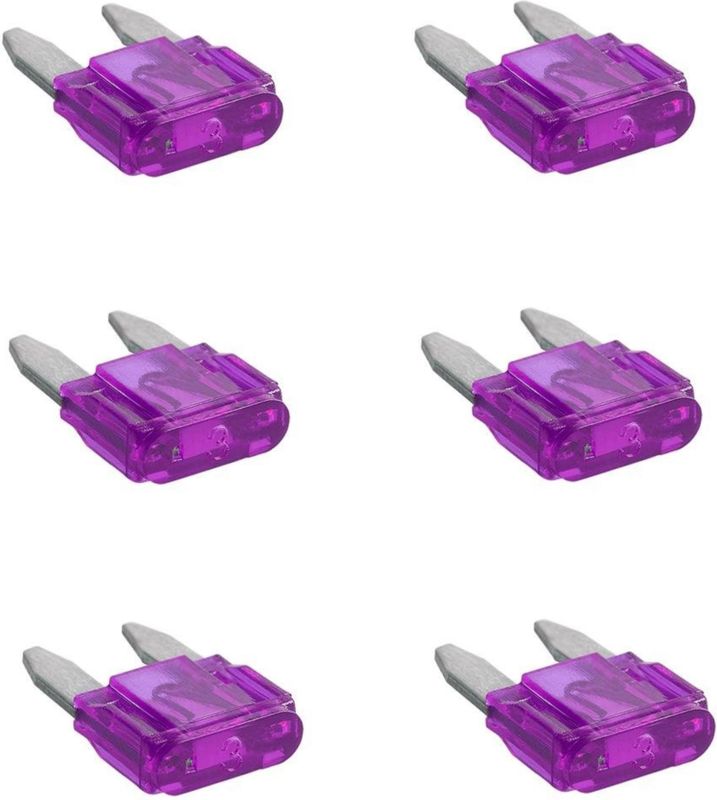 ProPlus Mini steekzekeringen - 3A - Paars - 6 stuks