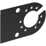 Pro Plus Stekkerdooshouder - Metaal 12 x 8 cm - Zwart - Geschikt voor 7 en 13 Polige Stekkerdoos - blister