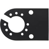 Pro Plus Stekkerdooshouder - Metaal 12 x 8 cm - Zwart - Geschikt voor 7 en 13 Polige Stekkerdoos - blister