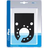 Pro Plus Stekkerdooshouder - Metaal 12 x 8 cm - Zwart - Geschikt voor 7 en 13 Polige Stekkerdoos - blister