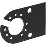 Pro Plus Stekkerdooshouder - Metaal 12 x 8 cm - Zwart - Geschikt voor 7 en 13 Polige Stekkerdoos - blister