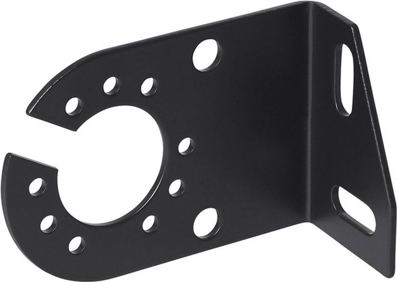 Pro Plus Stekkerdooshouder - Metaal - Gehoekt - 8 X 5 cm - Zwart