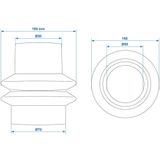 Pro Plus Stofhoes voor Oplooprem - Ø 55/70 x 100 mm - Geschikt voor Peitz PAV/SR 0.7-2.7