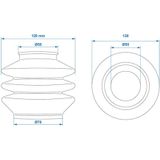 Pro Plus Stofhoes voor Oplooprem - Ø 55/70 x 115 mm - Geschikt voor AL-KO 2,8VB/1