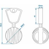 Pro Plus Aanhanger anti-diefstal bal - voor kogelkoppeling - blauw - kunststof - D50 mm