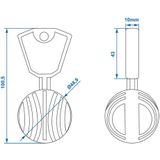 Pro Plus Aanhanger anti-diefstal bal - voor kogelkoppeling - blauw - kunststof - D50 mm