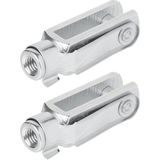 ProPlus - Gaffel M8 - Verzinkt Staal - 58 mm - 2 Stuks