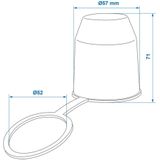 Pro Plus Trekhaakdop met Ring - Kunststof - Universeel - Zwart - blister