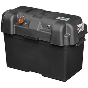 ProPlus Accubak 35x18x23cm - 2x USB - 1x 12V stekkerdoos - Voltmeter - 2x Anderson stekker - Batterybox