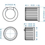 Pro Plus Glijlager voor Oplooprem - BPW/ Peitz ZAF/ PAV 1.3 - 2.0 - Kunststof