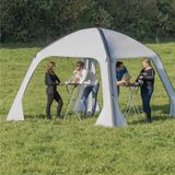 ProPlus Opblaasbare Partytent - Event Shelter - Oppompbare partytent - UV-beschermende coating - Eenvoudige montage - Inclusief scheerlijnen, haringen en draagtas - Buitentent - Luchttent - Geschikt voor 8 Personen - 365 x 365 cm - Grijs