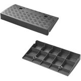 ProPlus Oprijblok - Zwart - Profielgevormd Oppervlak - 2 Stuks