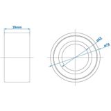 ProPlus - Compactlager - Universeel - Waterdicht - Metaal - Ø 42 x Ø 76 x 39 mm