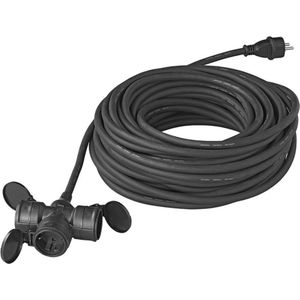 ProPlus Stekkerdoos - 3-voudig - 20 meter - IP44 - Neopreenkabel