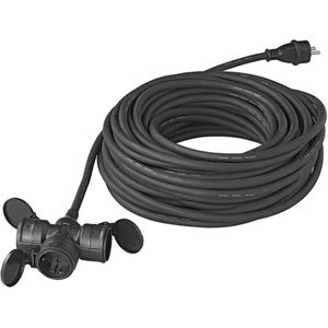 ProPlus Schuko stekkerdoos - 3-voudig - 25 meter - IP44 - Neopreenkabel